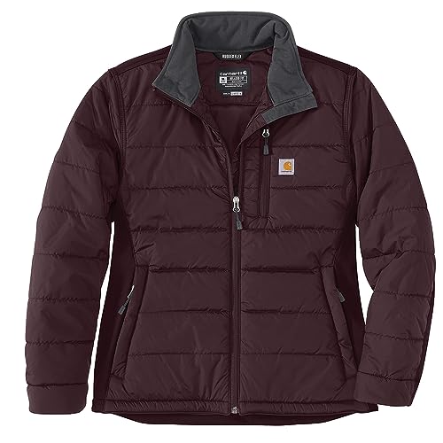 Damen Rain Defender Relaxed Fit Lightweight Insulated Jacket Mantel, Brombeere, M