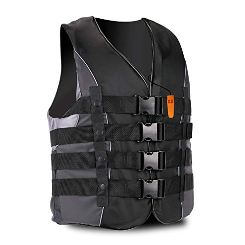 XGEAR Adult USCG Life Jacket Vest Water Sports (Black, 3XL) Pricepulse
