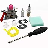 KIPA Carburetor Maintence Kit for Poulan Husqvarna 530071811 P4500 P4500E PP26E PP025 PP125 PP258TP PP258TPC PP325 SM705 SM706 Trimmer Pole Pruner ZAMA C1U-W19 358.791530 25cc Craftsman Weedeater