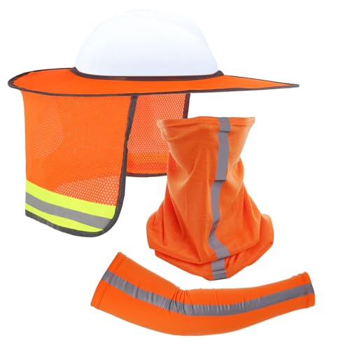 Hard Hat Sun Shield Set Orange