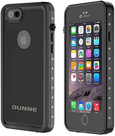 OUNNE iPhone 6/6s Waterproof Case, IP68 Certified with Touch ID Underwater Full Body Cover SandProof Shockproof Snowproof for iPhone 6/6s (Black)