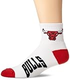 Chicago Bulls Men's Logo Name Quarter Socks