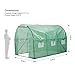 Finether Walk in Greenhouse with Clear Cover| Portable Green House with 6 Mesh PE Cover for Indoor Outdoor Plants Herb Flower Garden Balcony, Arched,56