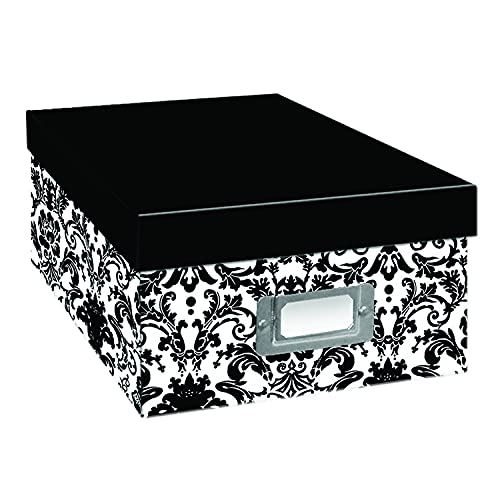 Pioneer Photo Albums Heavy-Duty Damask Storage Box, 11.25"L x 7.75"W x 4.5"H, Holds 1100 Prints, Acid-Free, Customizable