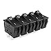 uxcell 5 Pcs SPST On Off Black Snap in Boat Rocker Switch AC 250V/16A 125V/16A