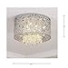 Saint Mossi Modern K9 Crystal Raindrop Chandelier Lighting Flush Mount LED Ceiling Light Fixture Pendant Lamp for Dining Room Bathroom Bedroom Livingroom 8G9 Bulbs Required W16.8 x H9.7
