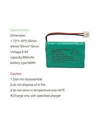 Geilienergy recargable batería de teléfono inalámbrico para V Tech 89   1323   00   00 modelo...
