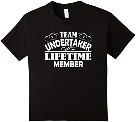 Kids Team Undertaker Lifetime Member Funeral Director T-Shirt 10 Black