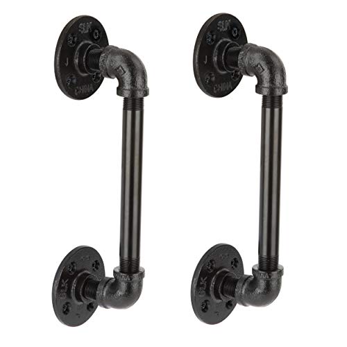 Buy Rustic Industrial Pipe Décor Barn Door Handles (2 Pack) Authentic