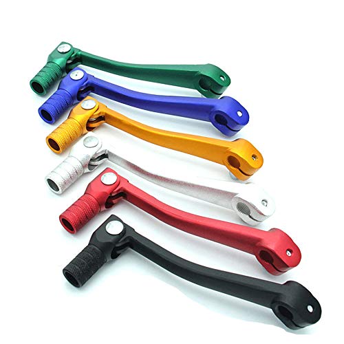 Ocamo Motorcycle CNC Folding Aluminum Gear Shift Lever for Motorcycle ATV Dirt Bike Pit Bikes Gear Lever red