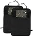 Sleeping Lamb Kick Mats Back Seat Protector with Clear IPAD Holder and Mesh Pocket,2 Packs (2 Kick Mats with Pockets)