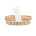 MAGGIFT Removable Natural Boar Bristle Long Handle Body Brush For Dry Skin Brushing, Remove Dead Skin And Toxins, Scrub And Exfoliation Shower Brush Massage Scrubber. Dry Skin Body Brush, 16 inch
