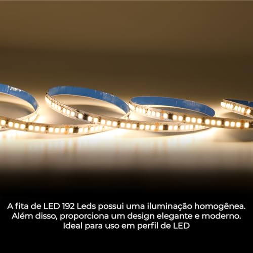 Fita Led 110v/220v Direta 192leds/m Rolo 10m Não Usa Fonte (Branco Neutro 220v)