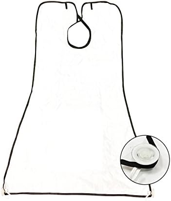Beard Catcher Apron, Shaving Hair Clippings & Beard Catcher Bib, Facial Hair Trimmings Catcher With Glass Hook For Bathroom Mirror, No More Mess Stop Clogging Your Sink, Cover Shoulders and Easy Clean