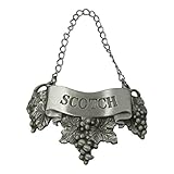 Embossed Pewter Liquor Bottle or Decanter Label Scotch