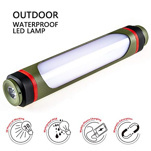 CELAVY Multi-Function Camping Lantern,USB Rechargeable Camping Light,Portable Power Bank and Flashlight,Emergency Mosquito Repellent Lamps Outdoor SOS Warning Waterproof IP68