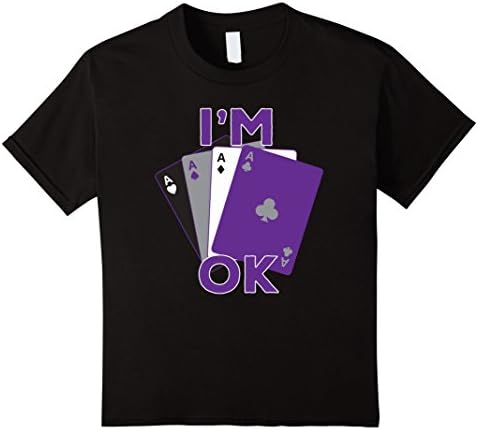 Kids Asexual Shirts - I'm Ace Ok? I'm A(sexual) OK? 10 Black