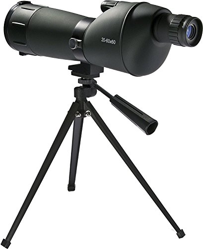 20-60x60mm Zoom Angled Spotting Scope Monocular Telescope with Tripod Soft Case Spotting Scope