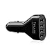 iFlash 48W / 9.6A 4-Port USB Car Charger for Apple iPad 1/2/3/4/Air/Air 2/ iPad Mini 1/2/3/4/ iPhone 6S Plus / 6 Plus / 6S / 6 / 5S/5/4S/4- Samsung Galaxy S6 Plus / S6 Edge / S6 / S5 / S4 / S3 / S2 / Active / Mini/ Samsung Galaxy Note 2/3/4/5/ Samsung Galaxy Tab 1/2/3/4/S/Pro Generations- Motorola MOTO X/G/E/X2/G2/E2/Driod- LG G4/G3/G2/Mini- HTC ONE M9 M8/M7 - (Smart Port Technology) -- (Black/ Retail Package)