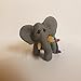 ELEPHANT CHRISTMAS ORNAMENT Tangled in Christmas Lights Hand Made Polymer Clay OOAK