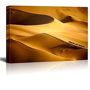 Canvas Prints Wall Art - Beautiful Scenery/Landscape Caravans in The Desert | Modern Wall Decor/Home Decoration Stretched Gallery Canvas Wrap Giclee Print & Ready to Hang - 12" x 18"