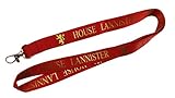 House Lannister Lanyard/keychain with clip for keys or id badges for House Lannister fans, Game of Thrones fans,Tyrion Lannister fans.