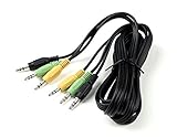 SummitLink Audio Cable 3 to 3 Minijack Color Coded for 5.1 Channel Logitech Computer Speakers