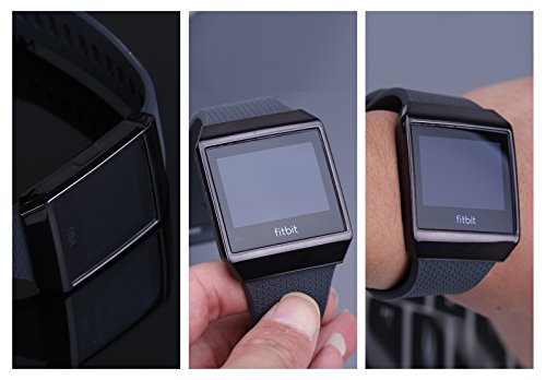 For Fitbit Ionic Case, AISITIN Soft TPU Protector for Fitbit Ionic Accessories Rugged Protective Frame Shockproof electroplating protector Cover Shell For Ionic Smart Watch(black)