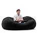 Big Joe XL Fuf Black Onyx Comfort Suede Foam Filled Bean Bag,