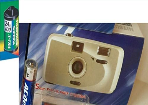 Focus Free Camera Kit w Flash Carrying Case Single Roll 35mm Film and AA Battery Bundle for Instant Use Travel Accessory