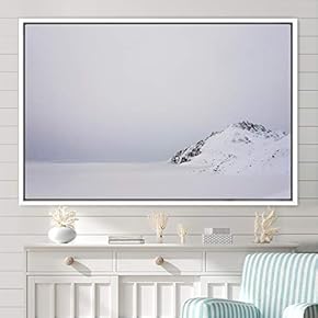 signwin Framed Canvas Wall Art Snow Mountain Cool...