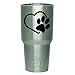 DD099 2-Pack Puppy Love Paw Print Decal (Decal ONLY Cup NOT Included)| 3-Inches | Premium Quality Black Vinyl | Camping Tumbler Decal…