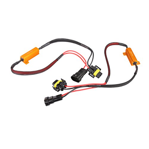 2pcs 50W 6 ohm H11/H8/H9 Led Load Resistor Flicker Decoders Warning Canceler Harness For LED Headlight From Madlife Garage