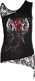 Spiral - Womens - HANDS OF SORROW - Adj Shoulder Lace Top Black - L