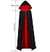 Halloween Hooded Cloak Reversible Velvet Robe Cape For Unisex Adult Cosplay Costumes with Lint Roller Gift