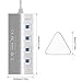AUKEY USB Hub with 4 USB 3.0 Ports for Data Transfer, Desktop Aluminum Hub for PCs and Laptops