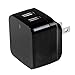 StarTech.com Travel USB Wall Charger – 2 Port – Black – Universal Travel Adapter – International Power Adapter – USB Charger