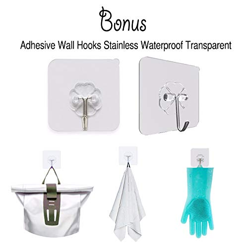 Silicone Cleaning Gloves Set of 2 – Magic, Reusable Dishwashing Scrubber – Heat-Resistant, Dishwasher-Safe Bristles for Car Washing, Pet Care, Kitchen and Bathroom Cleaning + Free Hanging Hook (Mint) - Thumbnail 2