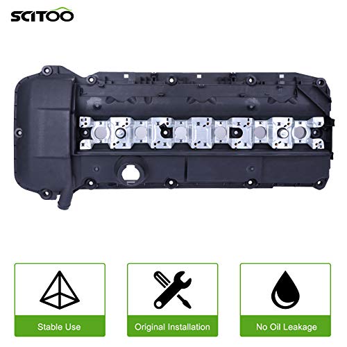 SCITOO Engine Valve Cover with Gasket Replacement for 325i 525i E46 E60