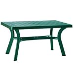 Sunrise Resin Rectangle Table 55 Inch (29"H x 31"W x 55"D) Green