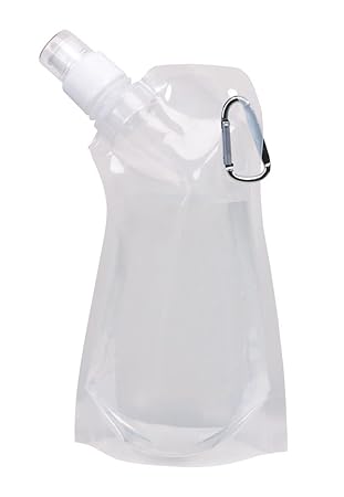 Trinkflasche faltbar 0,40 Liter Karabinerhaken Trinkbeutel Wasserflasche Sport