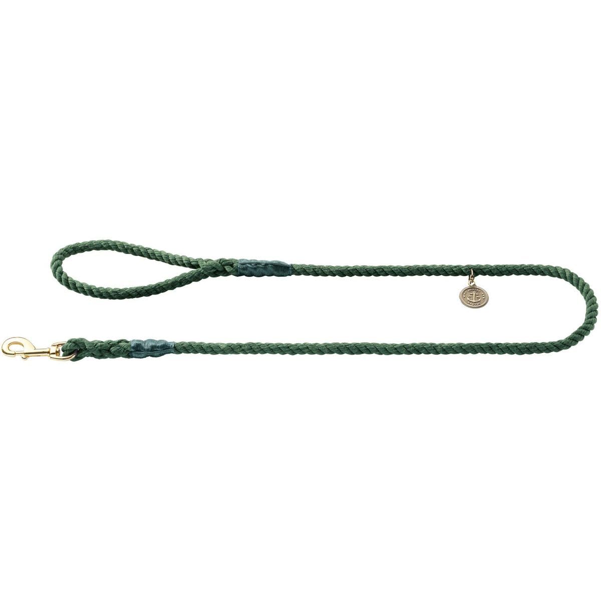 HUNTER LIST Dog Lead Brass Fittings Hand Strap Maritime 1.2 x 140 cm Olive