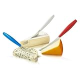 Boska Holland Dutch Collection 3 Piece Colors Cheese Knife Set, Red/White/Blue