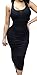 Hqclothingbox Womens Sleeveless Sexy Bodycon Midi Bandage Party Evening Dresses