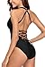 SOCIALA Sexy One Piece Swimsuits for Women High Cut Ladies Bathing Suit BacklessMonokini Black XL