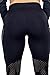 DCOIKO Women High Waist Fitness Stretchy Leggings Yoga Pants Sport Running Breathable Tights (L,Black)