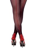 What Katie Did H2027 Retro Opaque Seamed Lace Foot Stockings