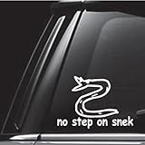 egeek amz No Step On Snek Car Window Decal Vinyl Decal Sticker For Car Truck Vehicle Window