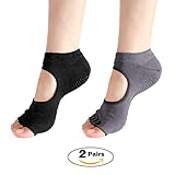 Hylaea Women's Yoga Grip Socks for Pilates Ballet Barre Toeless & Non-slip