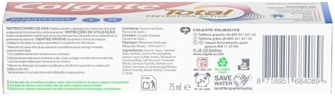 Pasta de Dentes Branqueadora Total Active Prevention 75ml | Combate as causas profundas dos problemas de saúde oral | Proteção Antibacteriana 24 horas| Tecnologia patenteada.